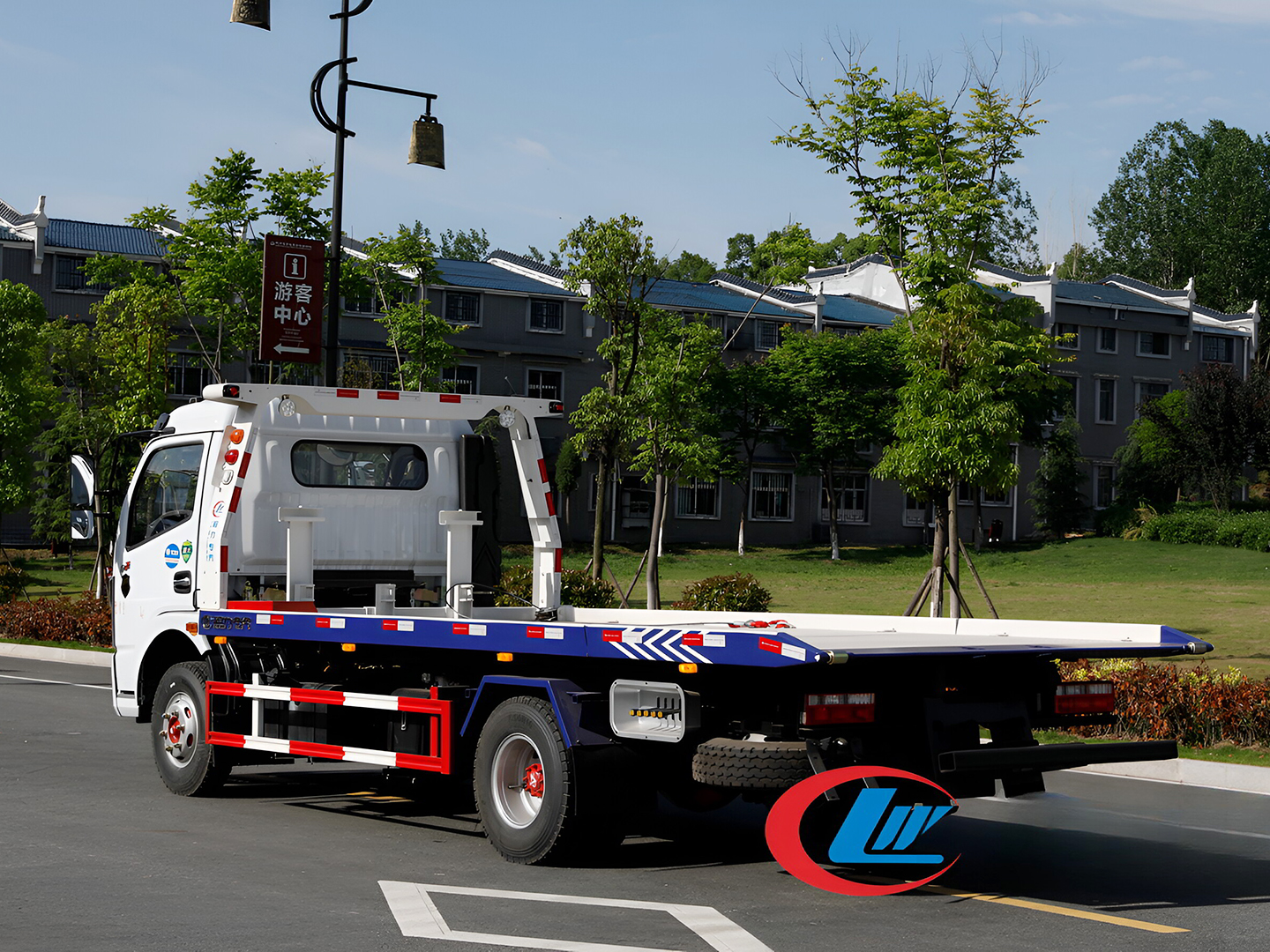 東風多利卡D7一拖二平板車