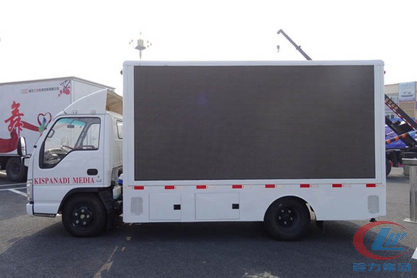 湖北程力五十鈴led廣告宣傳車側面圖