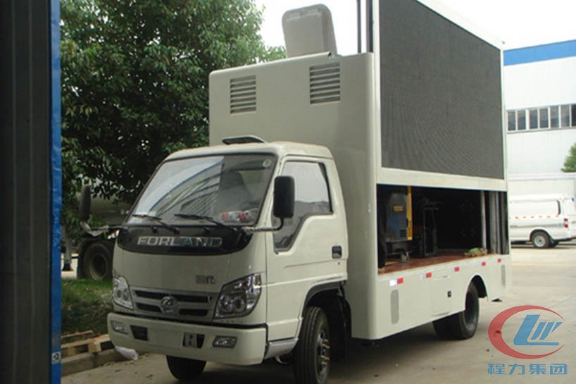 程力福田時代led廣告宣傳車側面圖