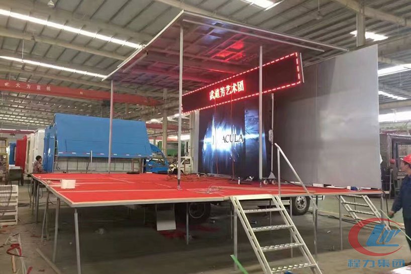 大運排半3.8米廂長舞臺車側(cè)面圖