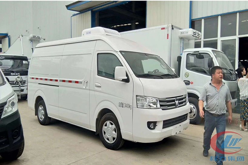 福田G9汽油單排冷藏車(chē)側(cè)面圖