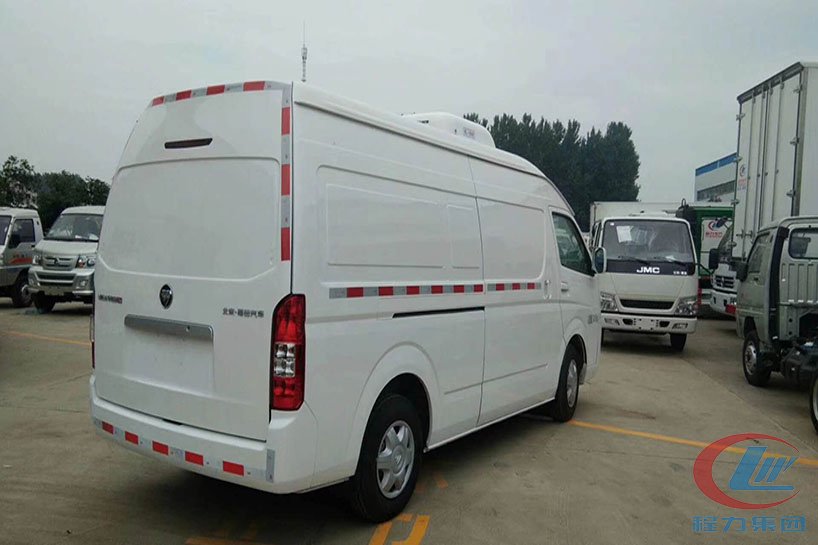 福田G9汽油單排冷藏車(chē)側(cè)面圖