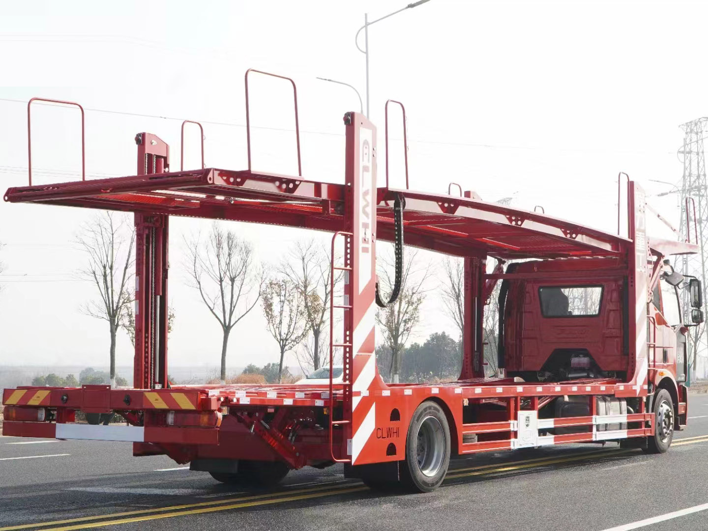 程力轎運車系列解放J6轎運車6位板轎運車